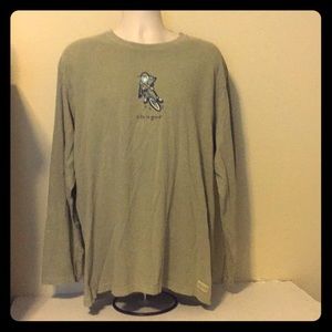 Life Is Good long sleeve tee XL sage green BMX
